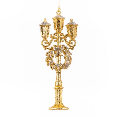 Gold lantern ornament 15.5cm