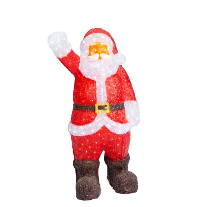 Red Santa with LED light 90cm