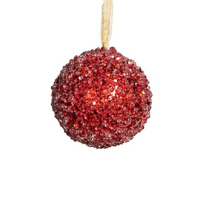 Red ball with stones 12 cm