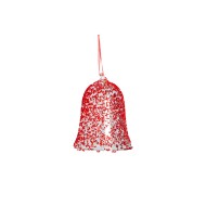 Bell with red beads 9*14cm