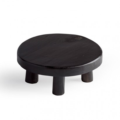 Black wood stool