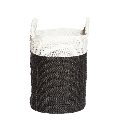 White and Black Clothes Basket