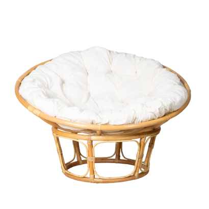 Papasan stool with cream...