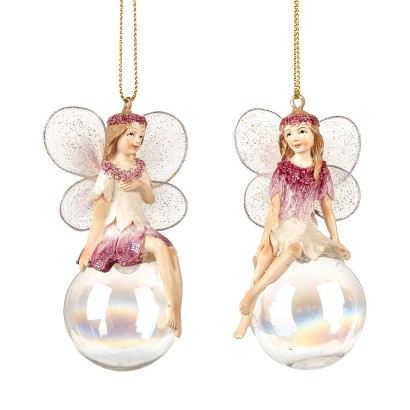 Pink fairy ornament on...